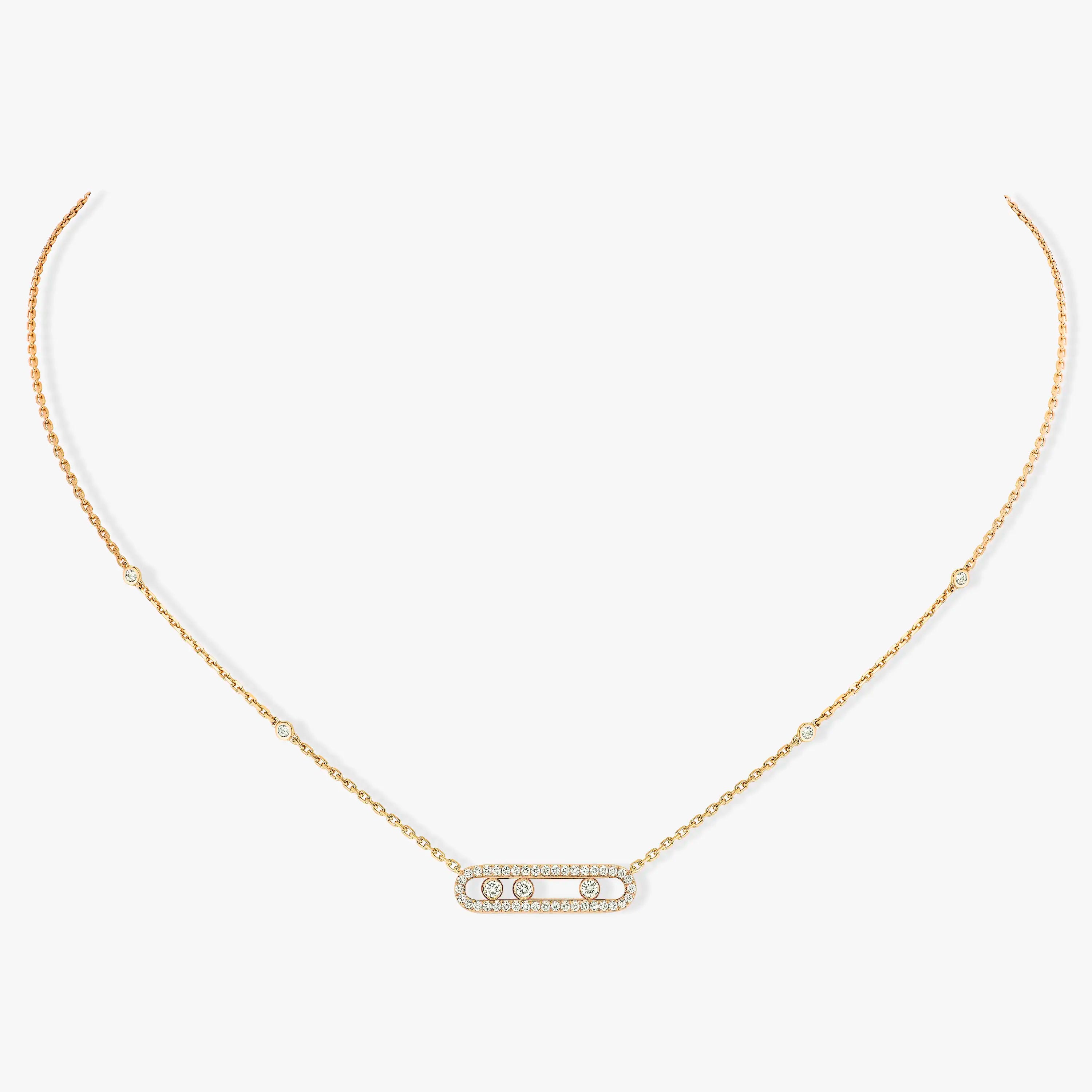 Messika YELLOW GOLD DIAMOND NECKLACE BABY MOVE PAVE 04322-YG